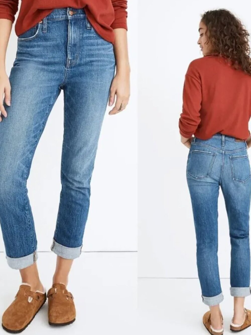 Madewell Petite High-Rise Slim Boyjean in Moorland Wash Size 28P Women